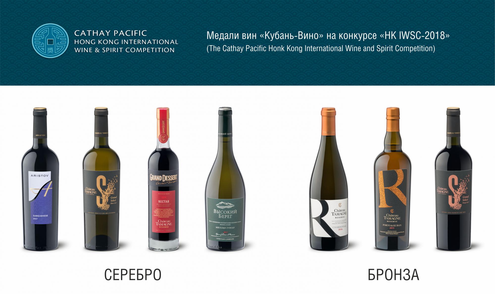 «Кубань-Вино», медали, конкурс, Cathay Pacific Hong Kong International Wine & Spirit Competition